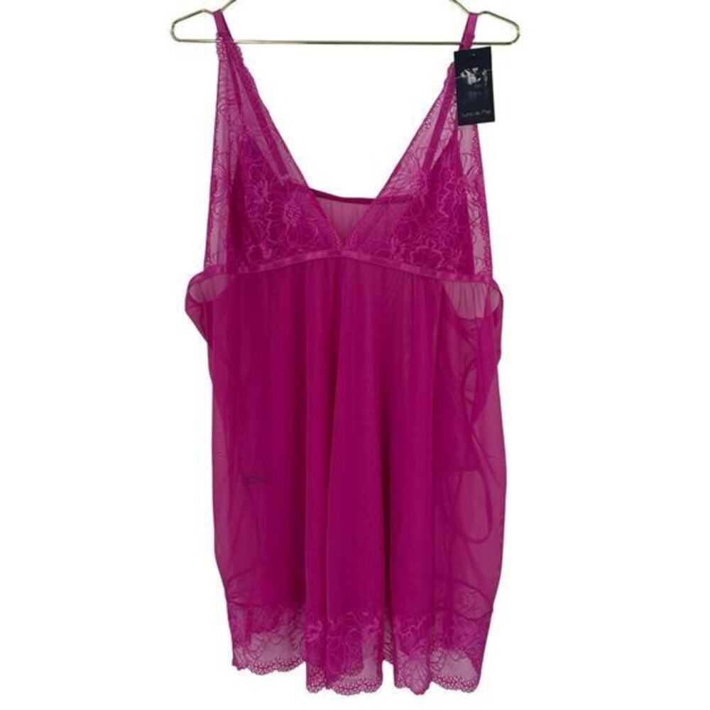 ✨NWT Luna de Miel 3X babydoll teddy nighty lingerie with thong